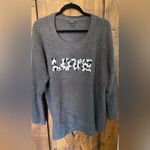 TORRID Love nubby crewneck sweater.